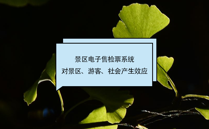 景区电子售检票系统对景区、游客、社会产生效应g