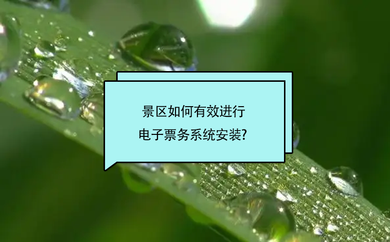 景区如何有效进行电子票务系统安装? 