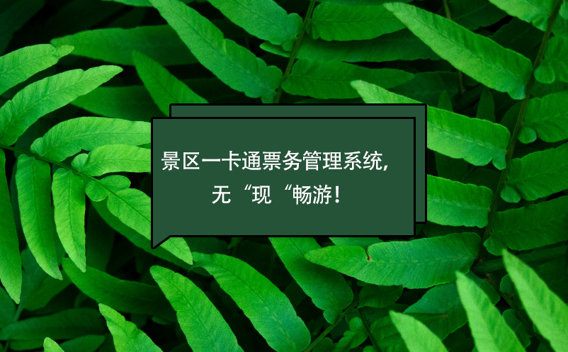 景区一卡通票务管理系统，无“现“畅游！