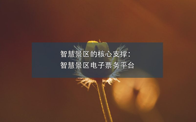 智慧景区的核心支撑：智慧景区电子票务平台 